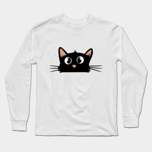 Funny and cute black cat Long Sleeve T-Shirt